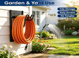 2 PCS Wall Mount Garden Hose Holder, 304 Stainless Steel Hose Hanger with UShaped Nozzle Slot, 87684201