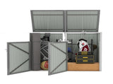 Garbage Bin Shed Stores 2 Trash Cans Metal Outdoor Bin Shed for Garbage Storage,54 cubic feet of 19835680