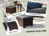 2 Pieces Wicker Outdoor Ottomans 04920021