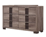 1pc Contemporary Dresser Six Drawers Metal knobs Brown Finish Bedroom Wooden Furniture B011P255271