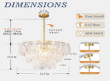 31.5 INCH Chandelier Ceiling Lamp, 12-Light Modern Farmhouse Ceiling Ceiling Hanging Light Fixture , W5008P543898