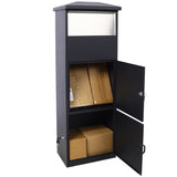 ZNTS Large Package Delivery Parcel Mail Drop Box for Porch, Floor Lockable Drop Slot Mail Box with Parcel W465P188059