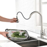 ZNTS Single Handle High Arc Pull Out Kitchen Faucet,Single Level Stainless Steel Kitchen Sink Faucets 57490800