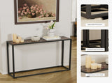 Narrow console table, high-end edge wrapped foyer table, entrance, industrial corridor table, living W578P357536
