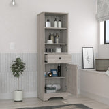St. Clair Linen Cabinet, Two Interior Shelves, Two Open Shelves, Single Door B070P188813