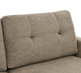 67.7" Wide Mid-Century Modern Upholstered Tufted Loveseat Sofa With Wooden Legs B343P339290