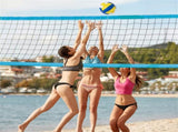 32'x3' Heavy-Duty Volleyball Net Set - 3-Level Adjustable Poles, Anti-Sag Winch, All-Inclusive 64459044