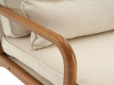 Oak Armrest Oak Upholstered Single Lounge Chair Indoor Lounge Chair Off-White 92676491