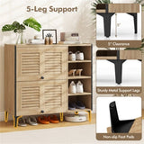 Entry shoe cabinet with adjustable shelf and flip door 12036977