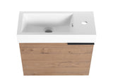 18'' Floating Wall-Mounted Bathroom Vanity with White Resin Sink & Soft-Close Cabinet Door W999P180170