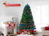 7 FT Pre-lit Christmas Tree, Artificial Fiber Optic Christmas Tree with Lighted Top Star and 280 36344668