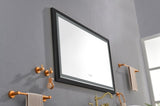 ZNTS 48*30 Black Framed Bathroom Mirror Square Wall-Mounted Material Framed Vanity Mirror Shaving Mirror W928P178406