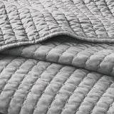 2 Piece Quilt Set Grey Twin/Twin XL B035129037