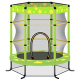 55 Inch Kids Trampoline with Safety Enclosure Net, 4.5FT Outdoor Indoor Trampoline for Kids MS311751AAF
