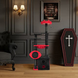 53" Large Cat Tree, Gothic Cat Tower with Padded Perch, Spacious Condo, Comfy Hammock, Scratching 97133609