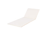 2" THICK CHAISE LOUNGE CUSHION IN CREAM - WATERPROOF FOLDABLE 2-SECTION DESIGN - FOR POOLSIDE, PATIO N770P253018C