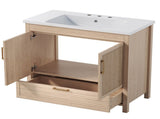 36 Inch Freestanding Bathroom Vanity Cabinet with Sink, 2 Soft Close Doors & Full Extension Drawer, N817P472976N