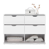 Basilea 4 Drawers Dresser, 2 Cabinets -White B20092139