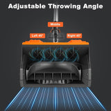 500W Cordless Snow Shovel - 11in Wide 6.3in Deep, 26ft Snow Throwing, 45&deg Rotatable Guide Plates, 40429603