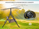 2-Seat Outdoor Patio Swing Chair-Brown 17252537