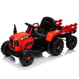 ZNTS Ride on Tractor with Trailer,24V 400W Powered Electric Tractor Toy w/Remote Control,electric car for W1578P194696