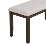 6-Piece Table and Chair Set with Special-shaped Legs and Foam-covered Seat Backs&Cushions for 69082901