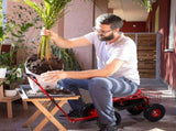 Rolling Garden Work Seat with Wheels, Garden Scooter with 360 Degree Swivel Seat Extendable Handle 72863144