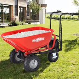 ZNTS RedRock Wheelbarrow Utility Cart Electric Powered Cart 48V28Ah 500W Capacity 500lbs Material ET295651RED