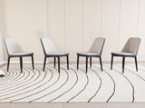 A set of 4 dining chair, modern style chair made of high-quality PU Leather fabric with thick soft 89912963