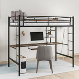 ZNTS Loft Bed with Desk and Shelf , Space Saving Design,Twin 22087504