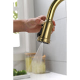Single Handle High Arc Pull Out Kitchen Faucet,Single Level Stainless Steel Kitchen Sink Faucets W2287141939