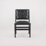Hengming PU dining chair, no armrest with wooden legs, suitable for kitchen, dining living W212P163423