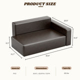 ZNTS Modern Dog Sofa PU Leather Sturdy Dog Couch for Small Medium Dogs Waterproof Pet Sofa for Cats 42024387