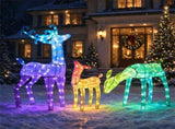 3-Piece Christmas Reindeer Family Set, Smart RGB 343 LED Lights, Surplife APP Control, 3D Lighted 92010129