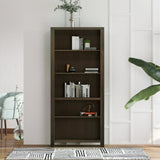 ZNTS Bridgevine Home Joshua Creek 72 inch high 5-shelf Bookcase, No Assembly Required, Barnwood Finish B108131553