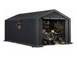 8x10 FT Storage Shed with 2 Roll-up Windows, Heavy Duty Bike Tent 17135032
