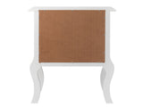 3-Drawer European-Style Nightstand with Curved Legs Painted MDF Storage Cabinet 18.9*13.4*27.6in 63294959
