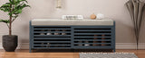 TREXM Distressed Shutter Storage Bench with Acacia Veneer for Retro Charm for Living Room, Entryway N715P196968M