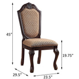 Beige and Espresso Solid Back Side Chairs B062P189085