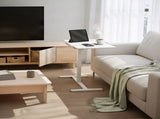 Techni Mobili Sit-to-Stand Rolling Adjustable Laptop Cart, White B031P491733