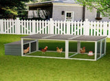 20.93ft Large Wooden Chicken Coop Outdoor Hen House with Nesting Box & Weatherproof Asphalt Roof, W773P331679