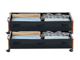 Under Bed Storage with Wheels, 25.6 x 18.1 x 7.1 inch Rolling Containers, Underbed Organizer with 95439145
