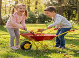 Kids Garden Play Cart Metal Wheelbarrow, Anti-Slip Handles No-Scratch Edges for Backyard Beach Use 82832044