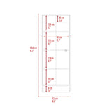 Belleria Single Door Pantry Storage Cabinet with Four Interior Shelves -Black B07091832