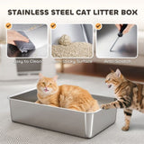 Stainless Steel Enclosed Litter Box for Cats 37625480