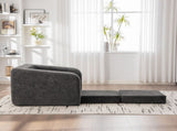 40" Foldable Single Sofa Bed with Armrest & Backrest, Convertible Chenille Boneless Cloud Floor W3118P388898