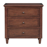 U_STYLE 3-Drawer Nightstand Storage Wood Cabinet WF319366AAD