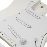 DIY 6 String ST Style Electric Guitar Kits with Mahogany Body, Maple Neck and Accessories White 81230365