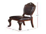 Royal Majestic Formal Set of 2 Side Chairs Brown Color Rubberwood Dining Room Furniture Intricate B01180913