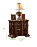Traditional style Night stand made with wood in Dark Walnut 808857778543